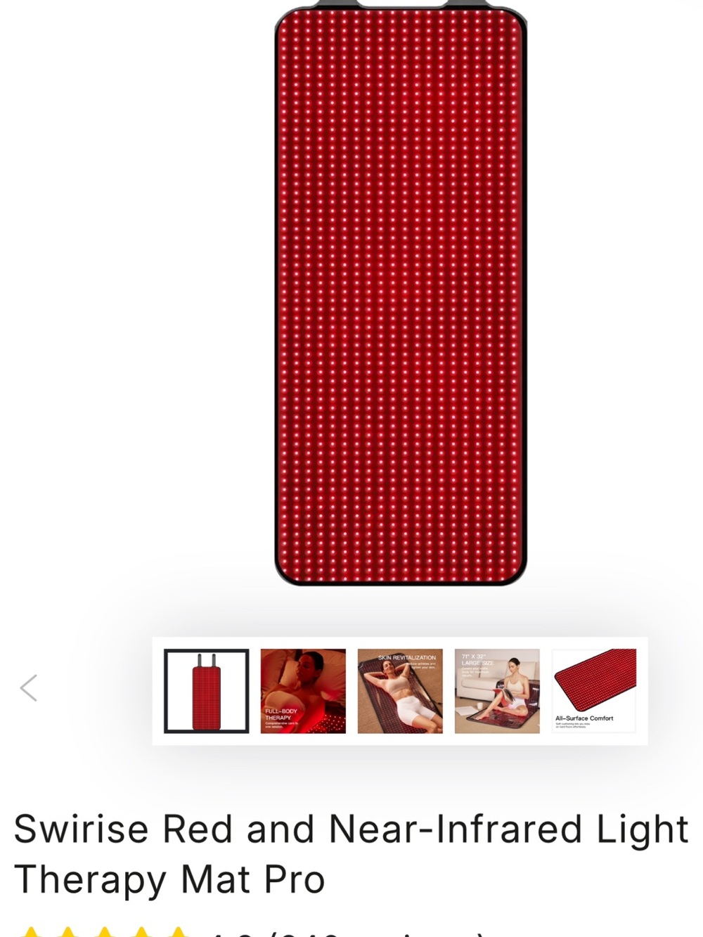 Red Near-Infrared Light Therapy Mat Pro – Red